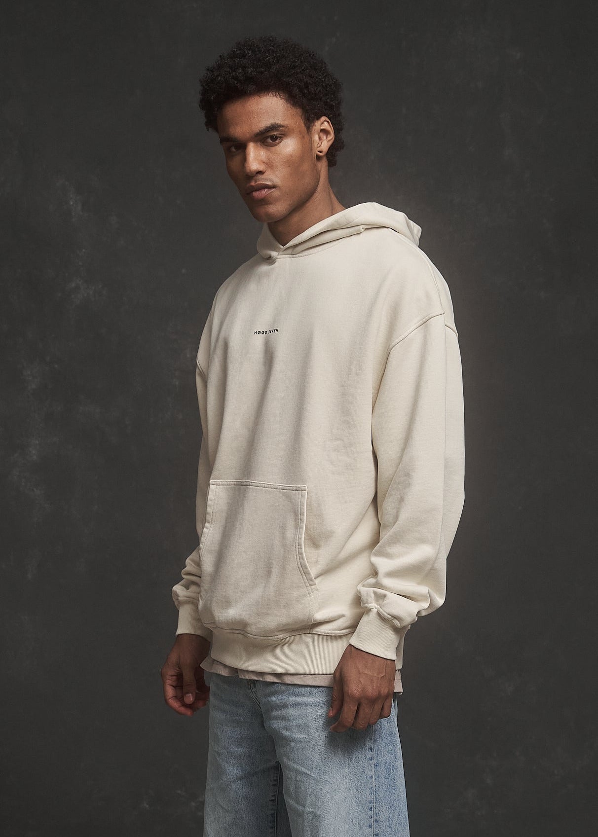 Heavy Oversized Hoodie Plain Creme