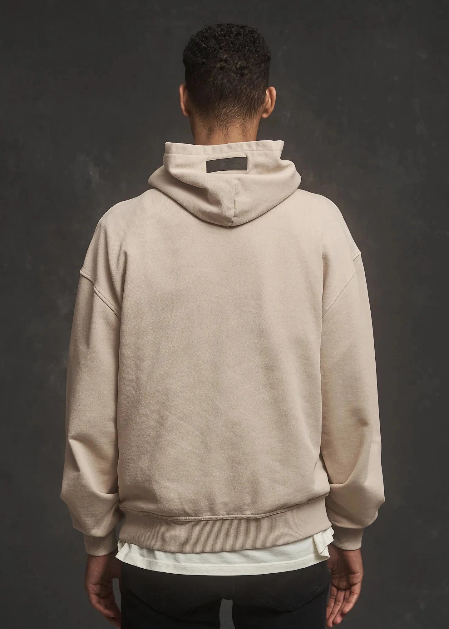 Heavy Oversized Hoodie Plain Light Beige