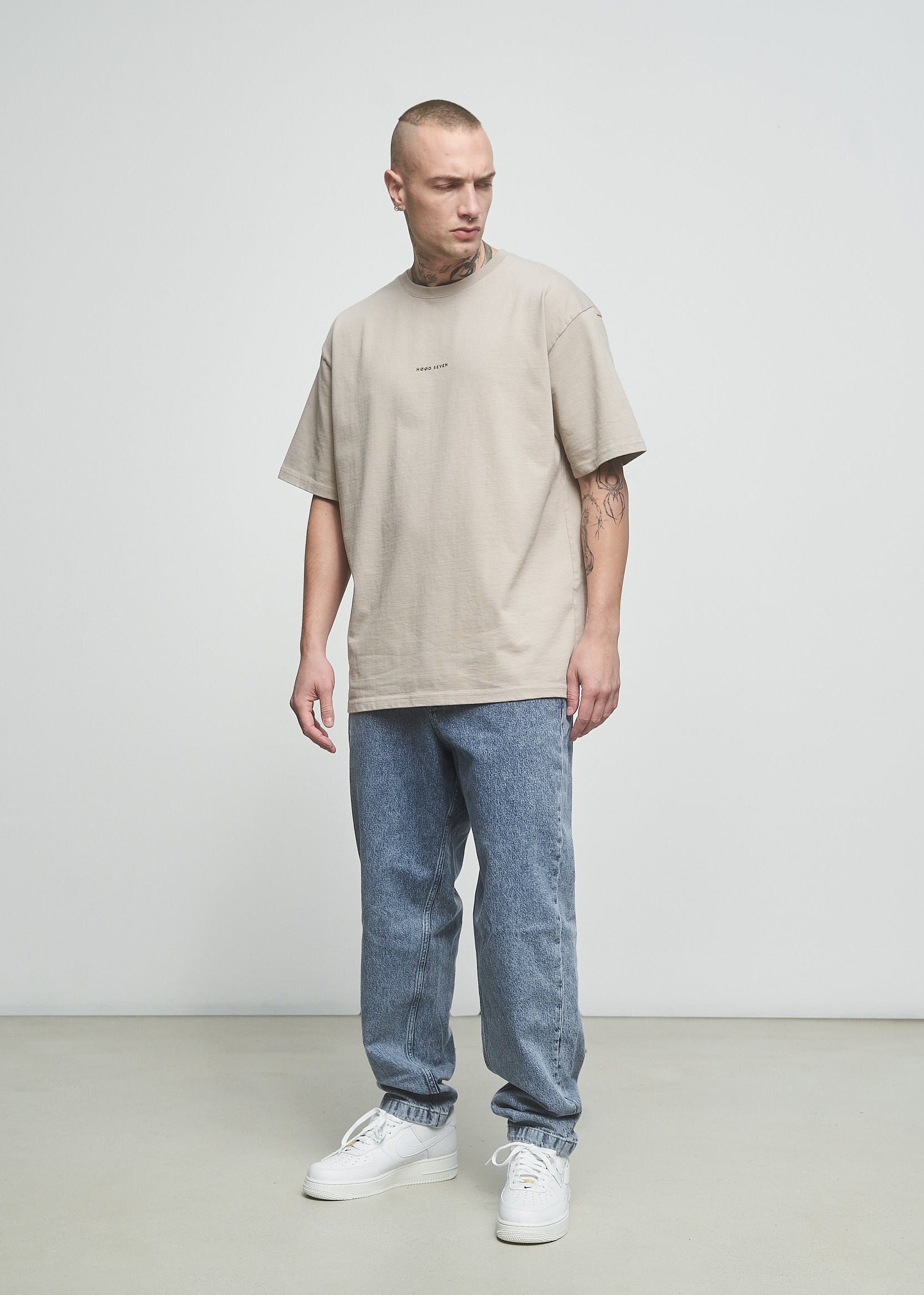 Heavy Oversized T-Shirt Plain Ash Grey
