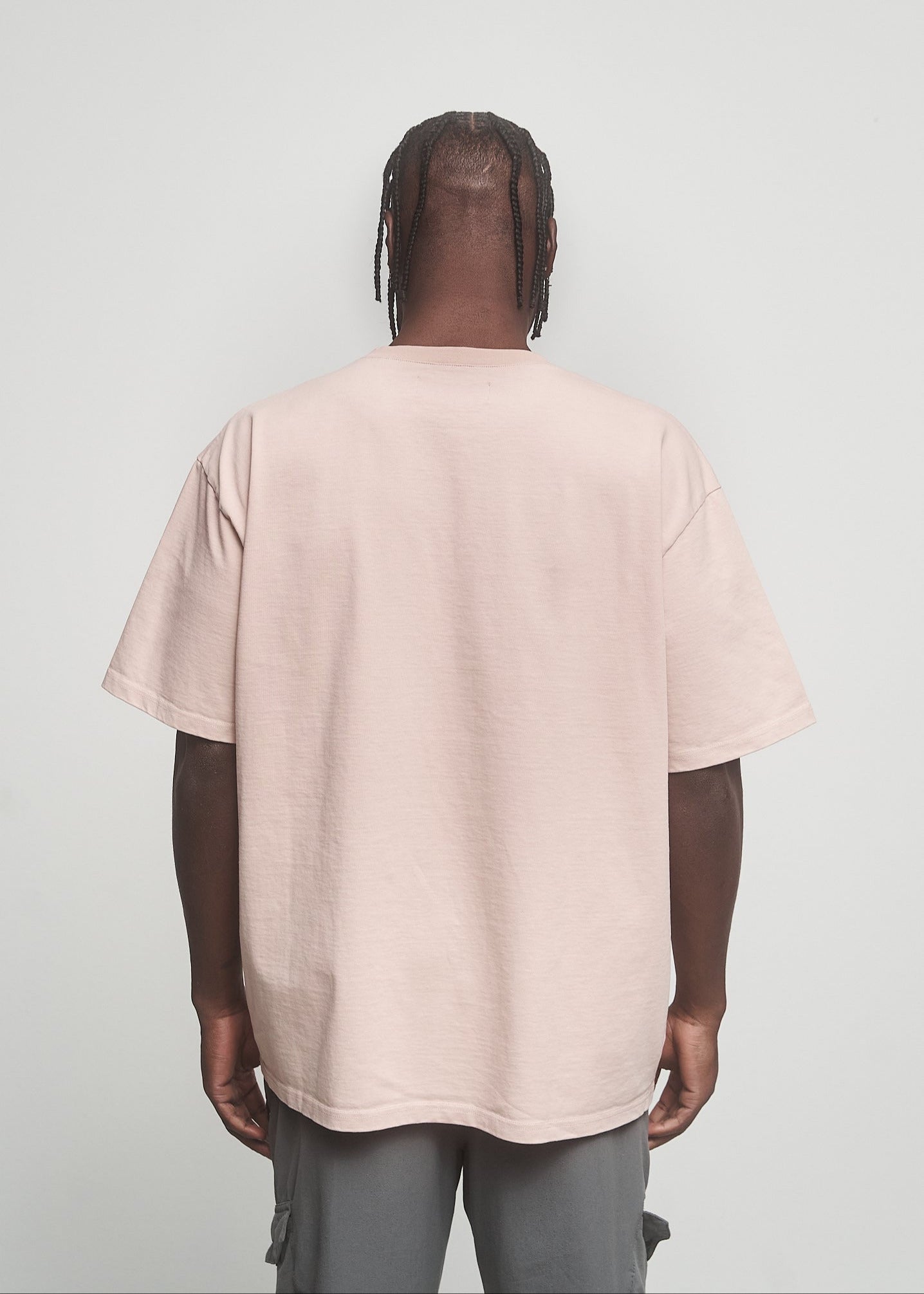 Heavy Oversized T-Shirt Plain Cameo Rose