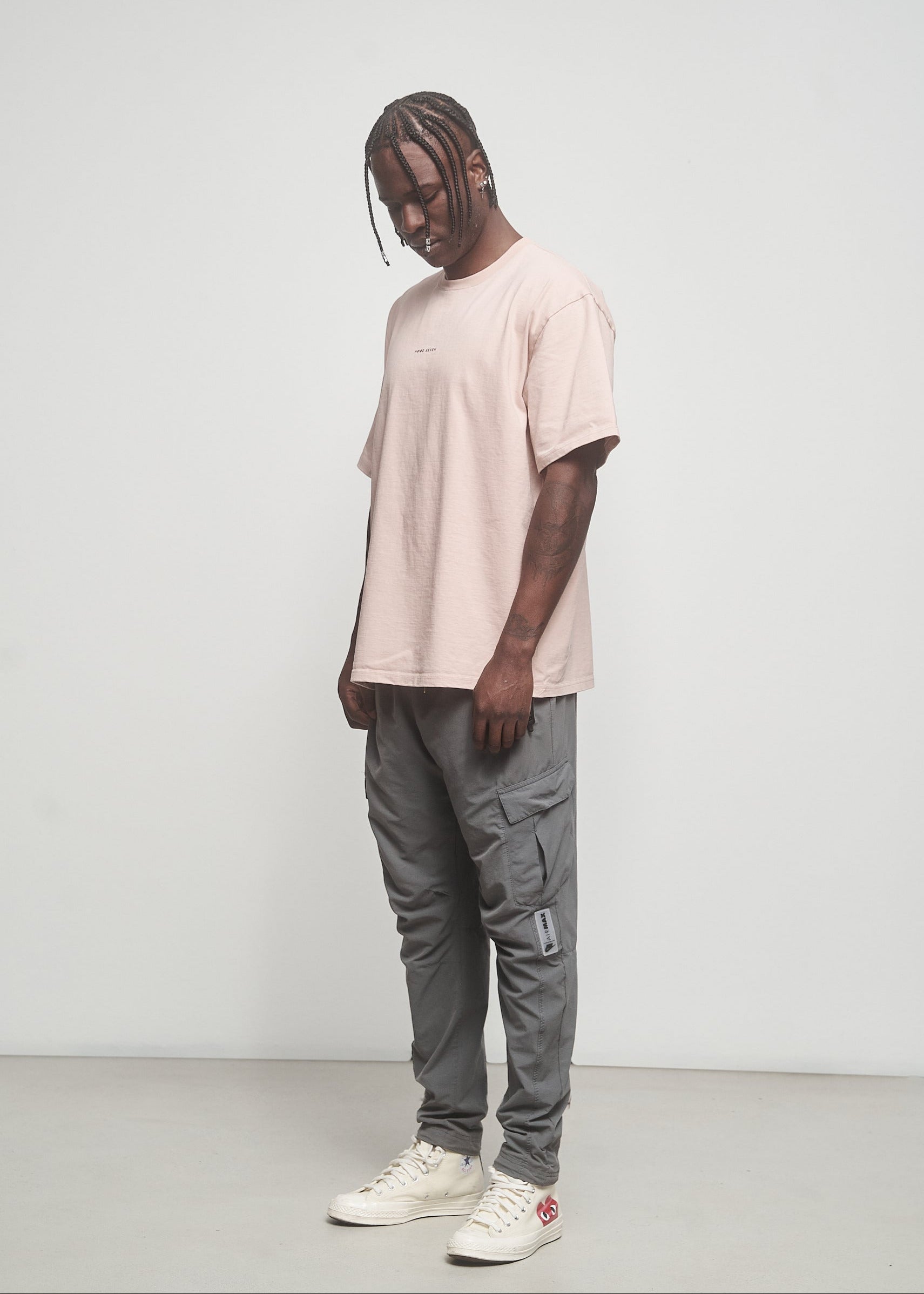 Heavy Oversized T-Shirt Plain Cameo Rose