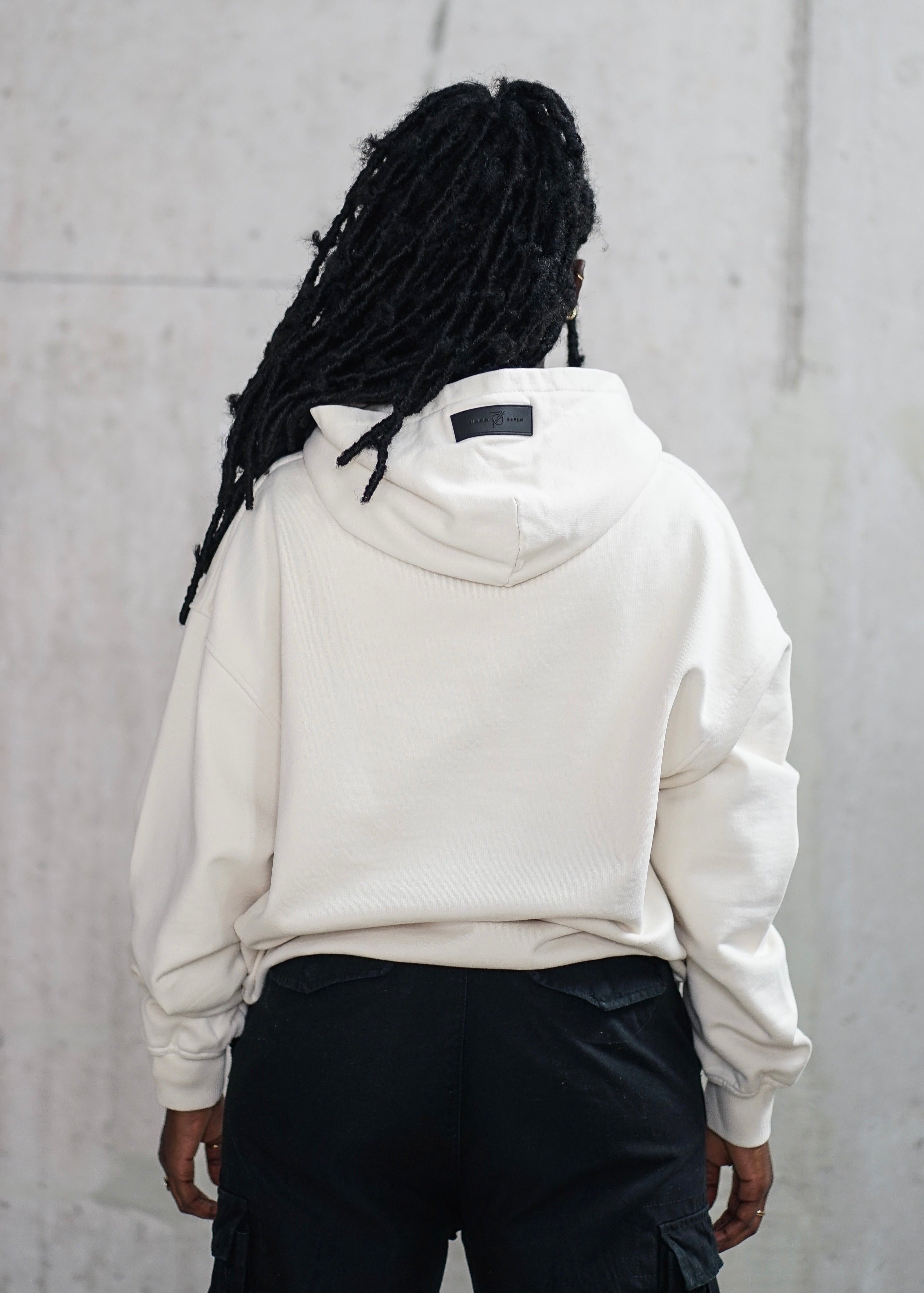 Heavy Oversized Hoodie Plain Cream