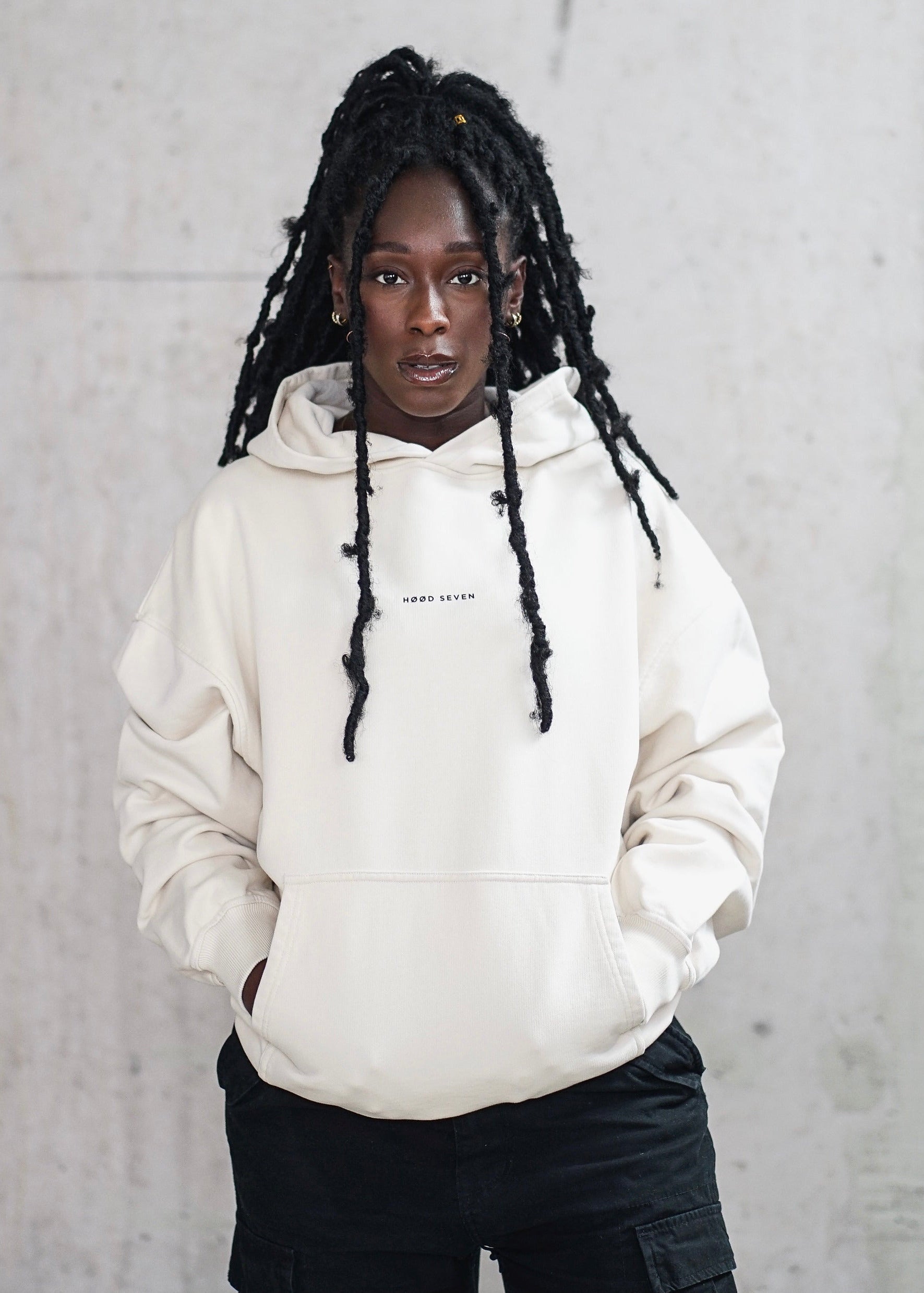 Heavy Oversized Hoodie Plain Creme