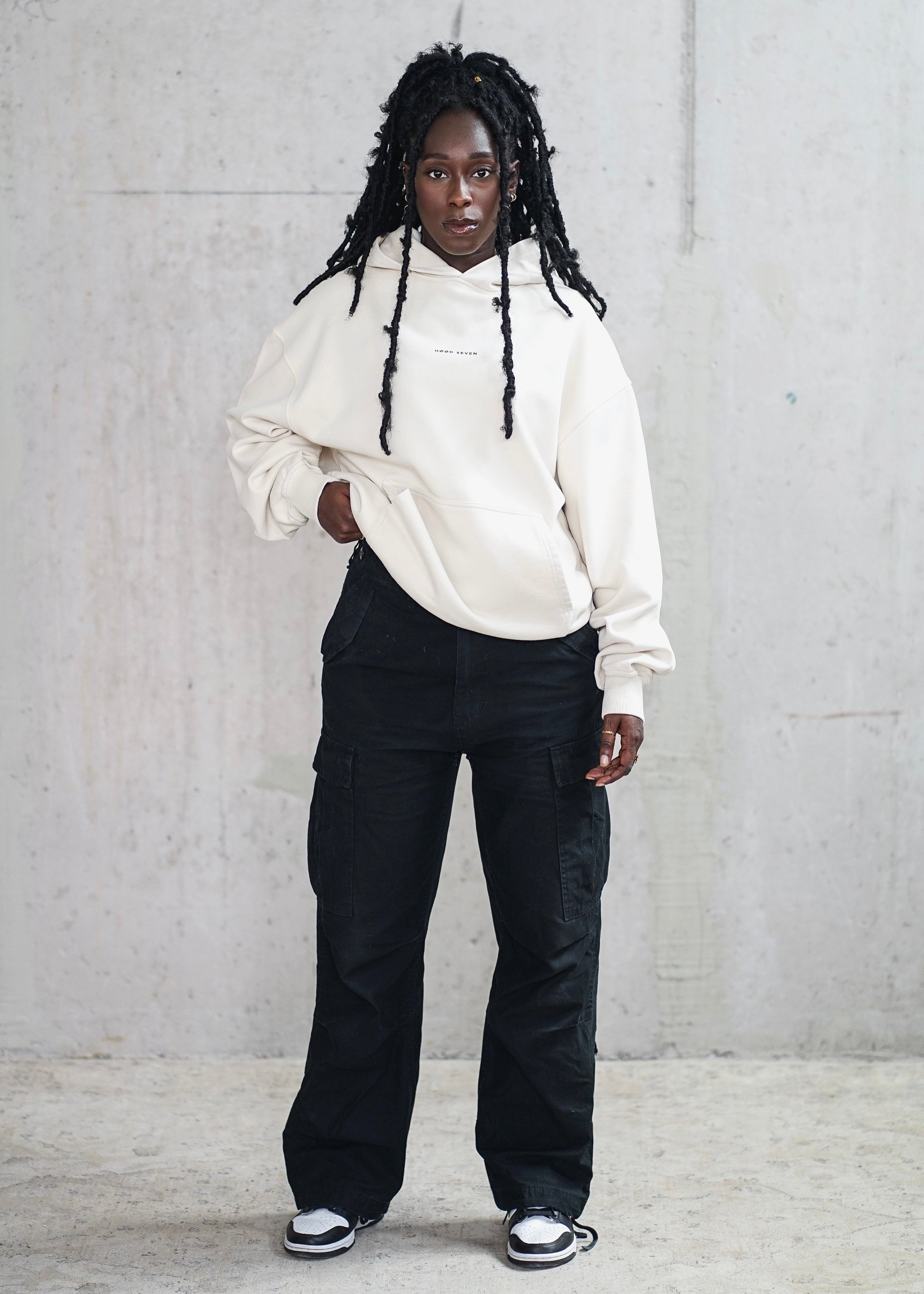 Heavy Oversized Hoodie Plain Creme