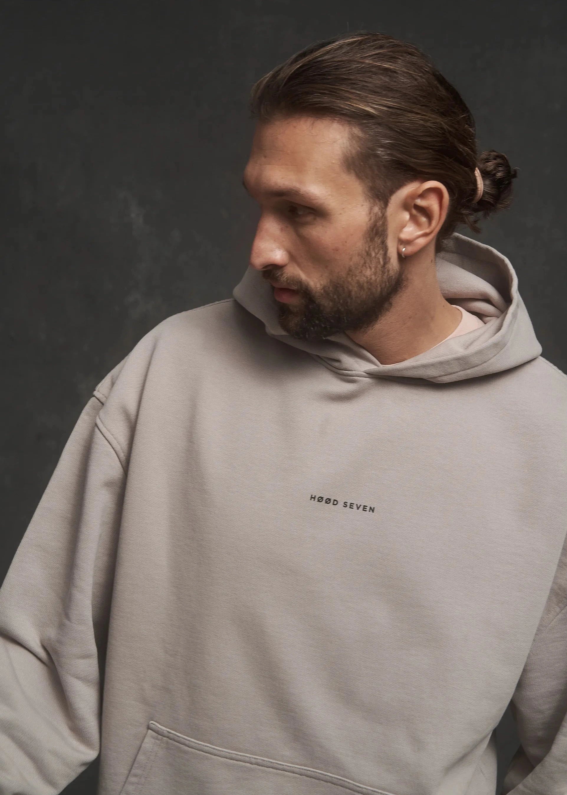 Heavy Oversized Hoodie Plain Ash Grey