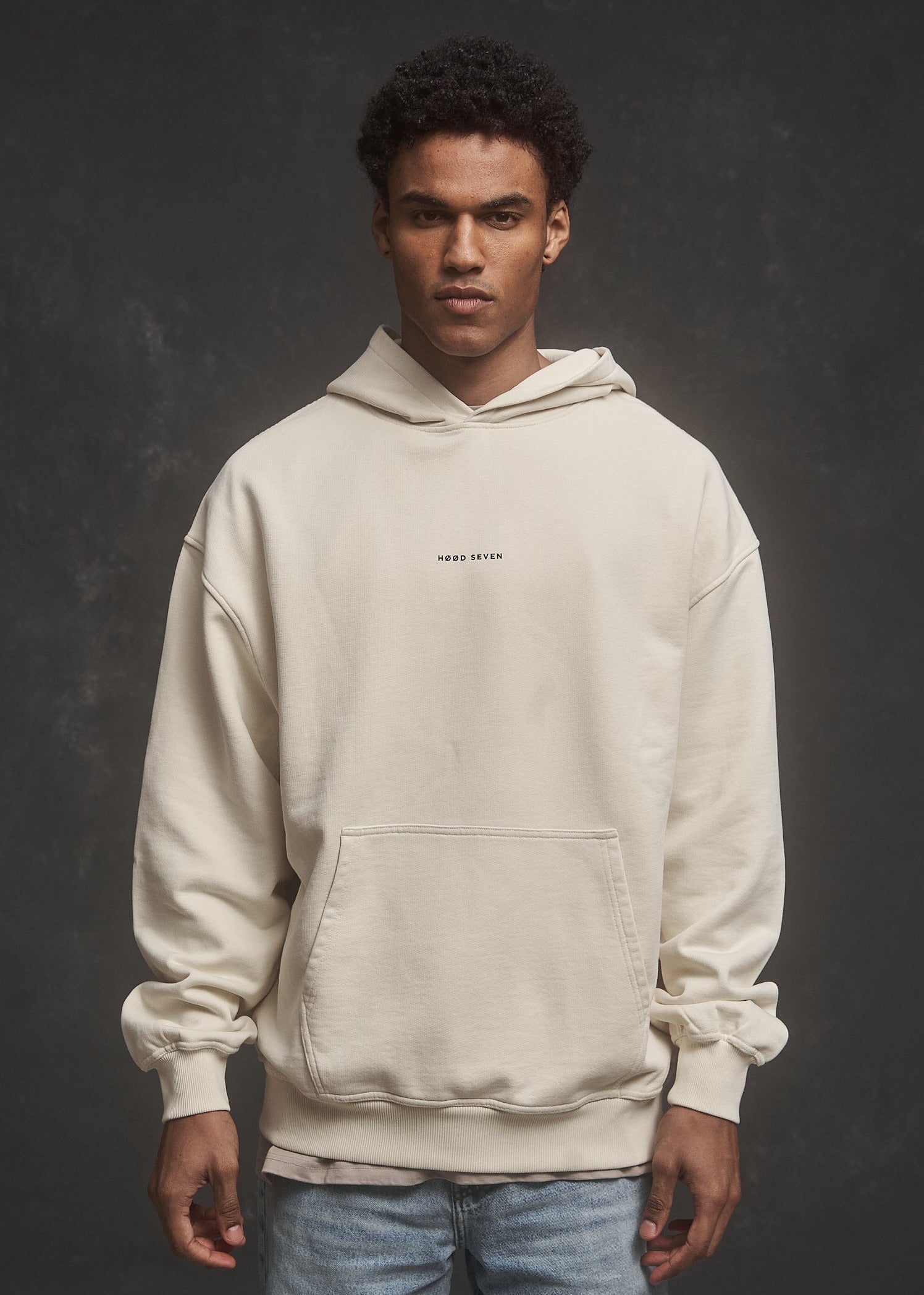 Heavy Oversized Hoodie Plain Cream